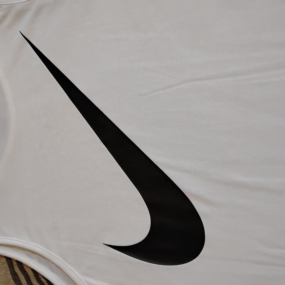 Nike Classic White Tank with Black Logo Sz XL